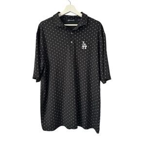 Cutter & Buck LA Dodgers Black Polo Shirt size Large Tall